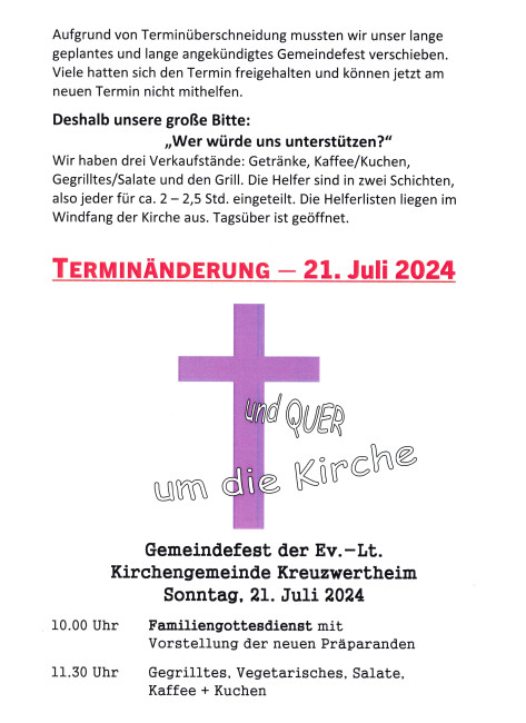 Hilfe Gemeindedfest